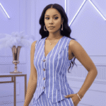 Ensemble pantalon et gilet sans manches élégant